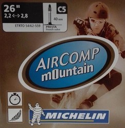 CAMARA MICHELIN AIRCOMP C5 26X2.2/2.8 V/FINA 40MM